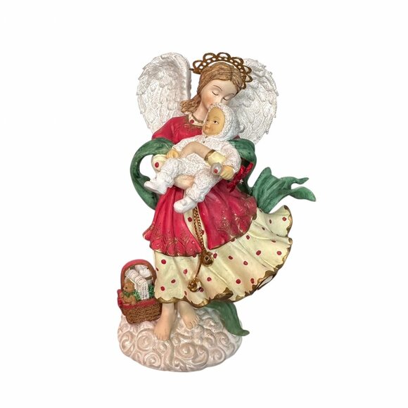 Ashley Angels Beside Me Guardian of Baby’s First Christmas 2001 Figurine - Picture 1 of 13